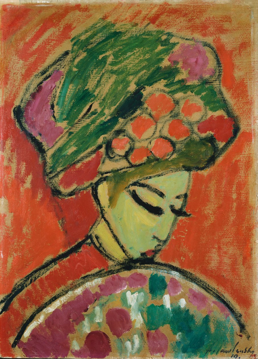 Flicka i turban av Alexej von Jawlensky
