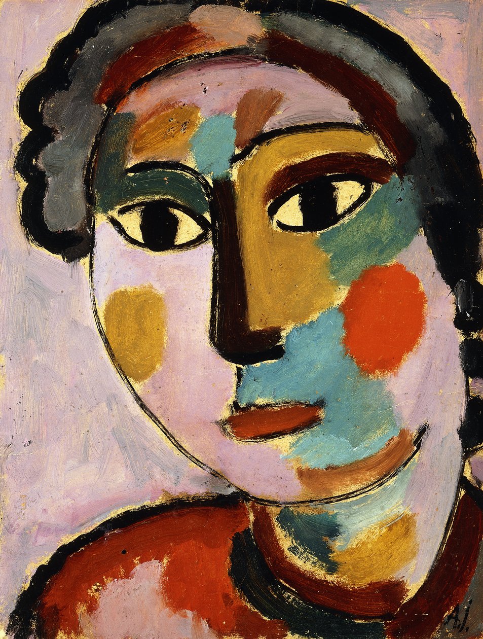 huvuden; Chef, ca 1916 av Alexej von Jawlensky
