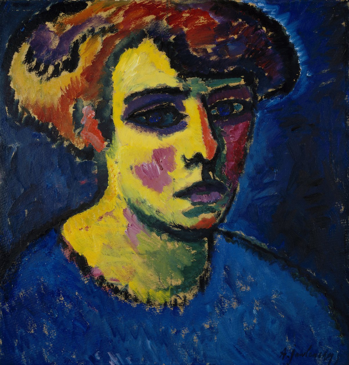 Chef för en kvinna, 1911 av Alexej von Jawlensky