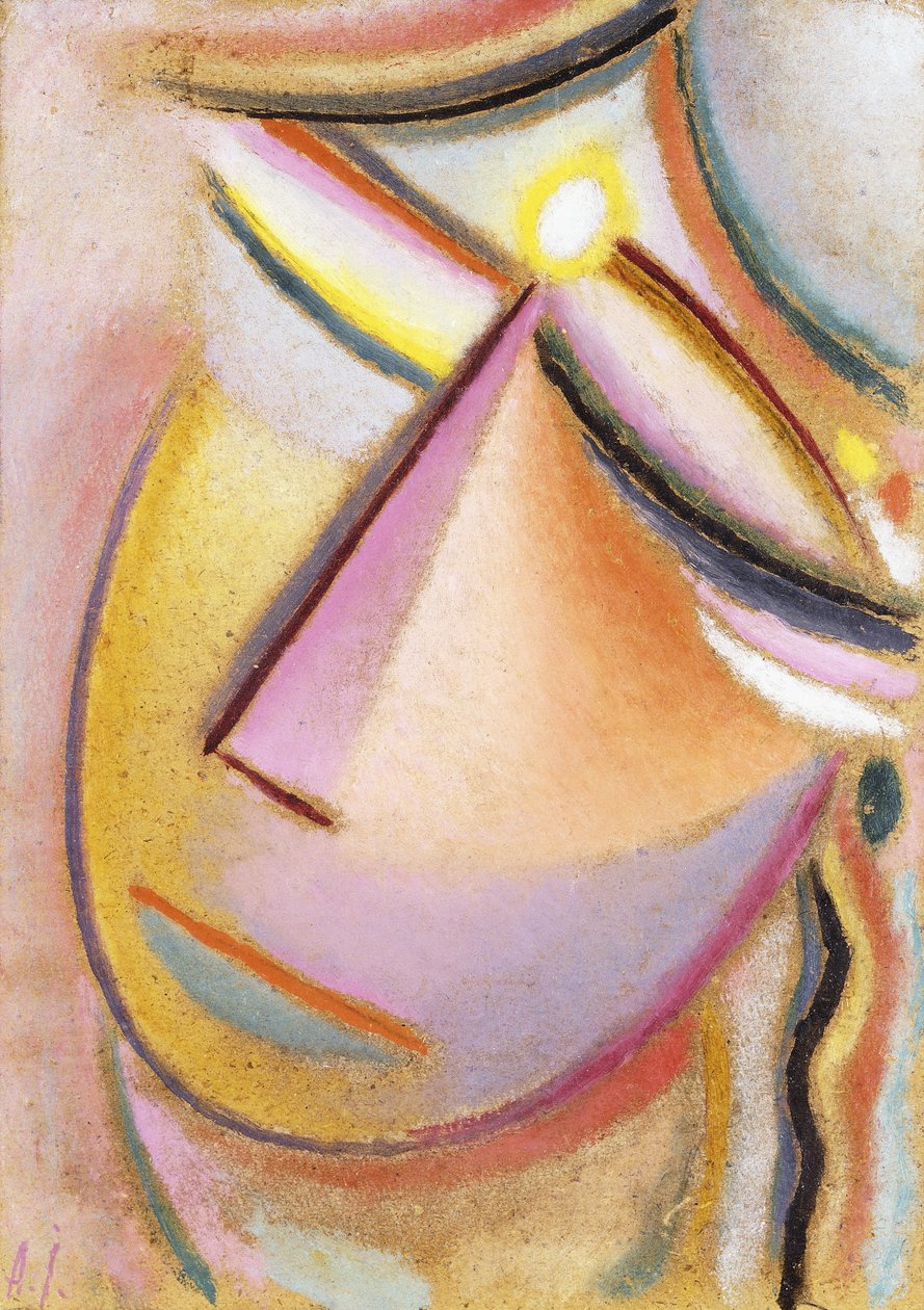 Frälsarens ansikte: Tilting Head, 1923 av Alexej von Jawlensky