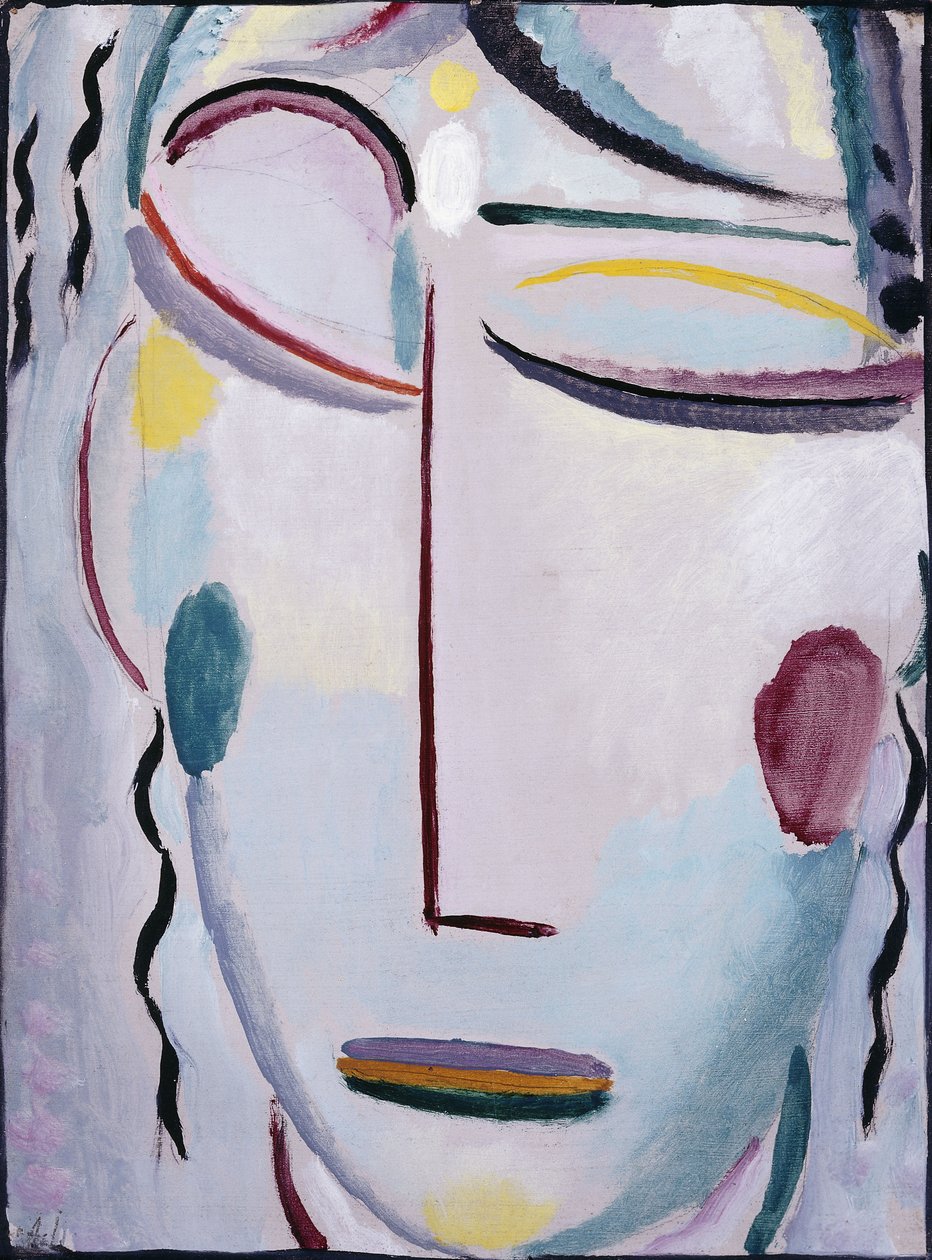 Frälsarens ansikte: uppståndelsen eller det nya livet II; Frälsarens ansikte: Uppståndelsen eller det nya livet II, 1918 av Alexej von Jawlensky