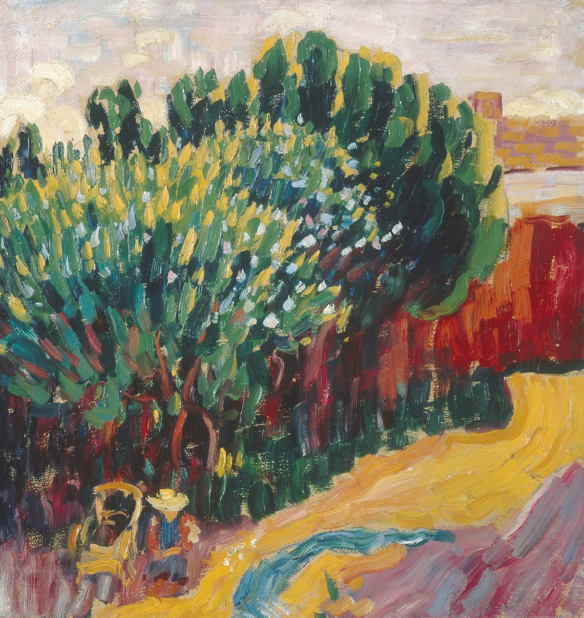 Landskap från Carantec med en kvinna av Alexej von Jawlensky
