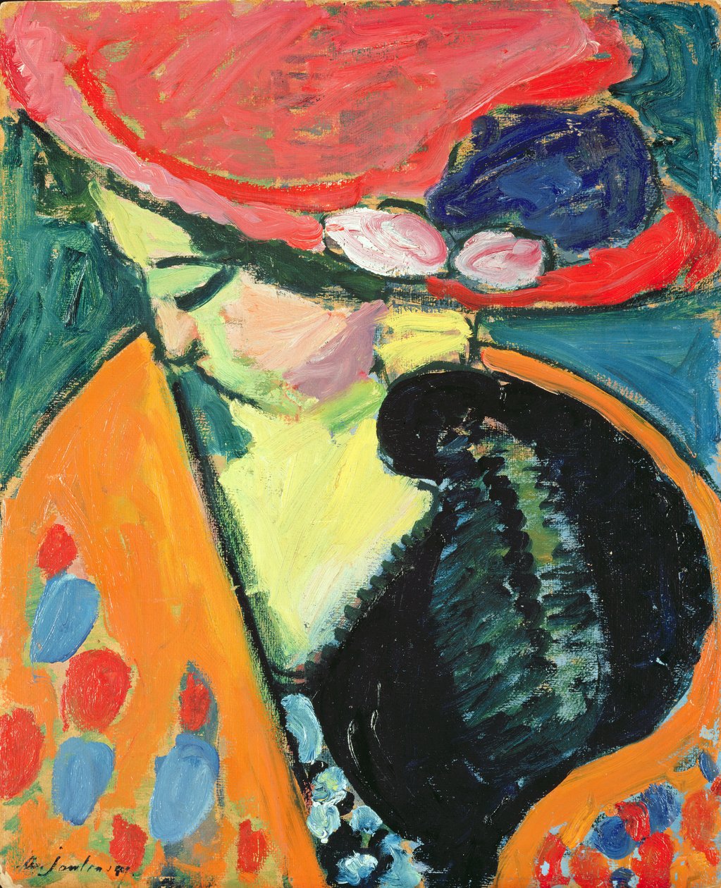 Sänkt huvud, 1909 av Alexej von Jawlensky