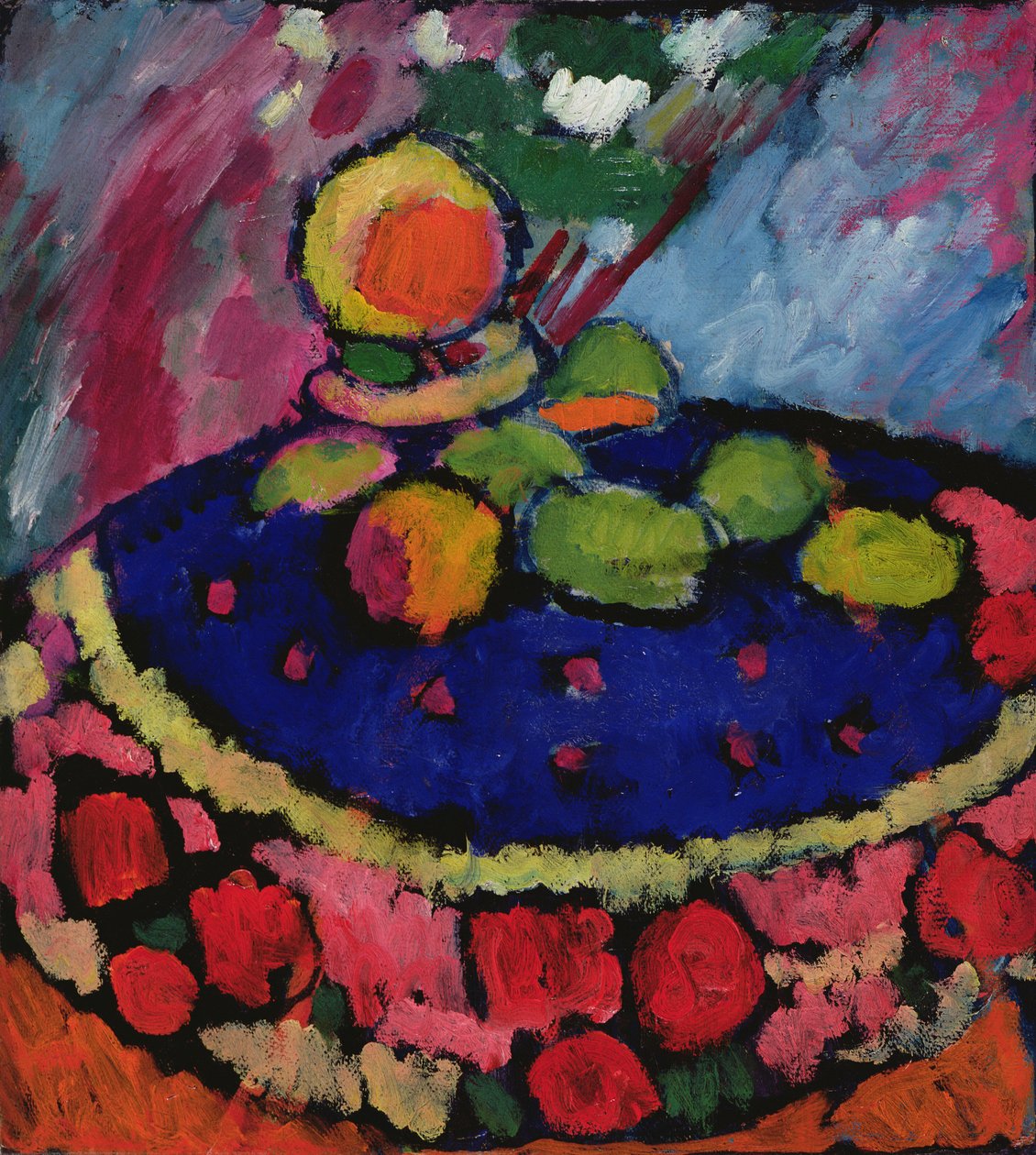 Med runt bord, 1910 av Alexej von Jawlensky