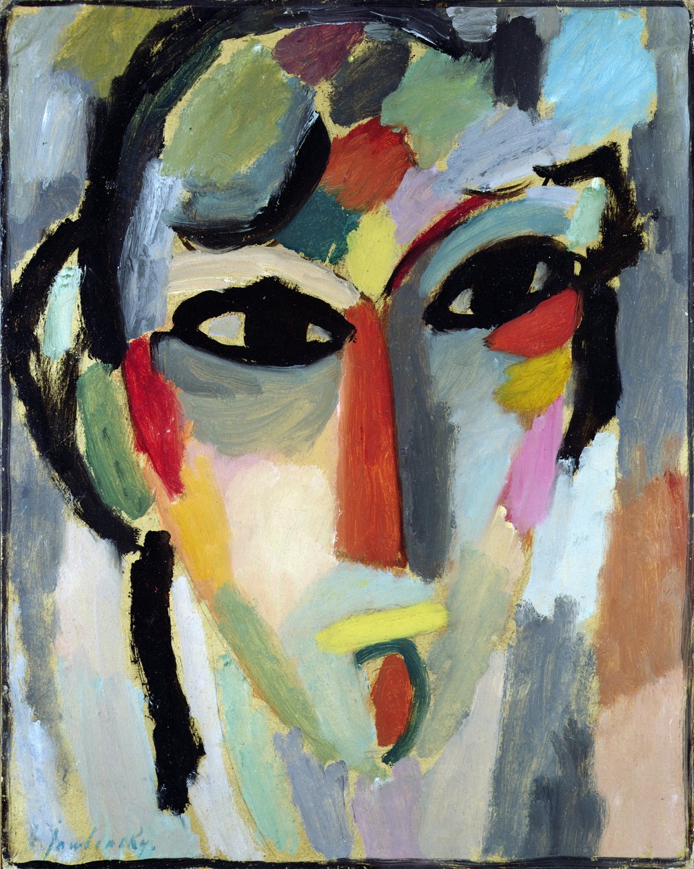 Mystical Head, ca 1918 (olja på panel) av Alexej von Jawlensky