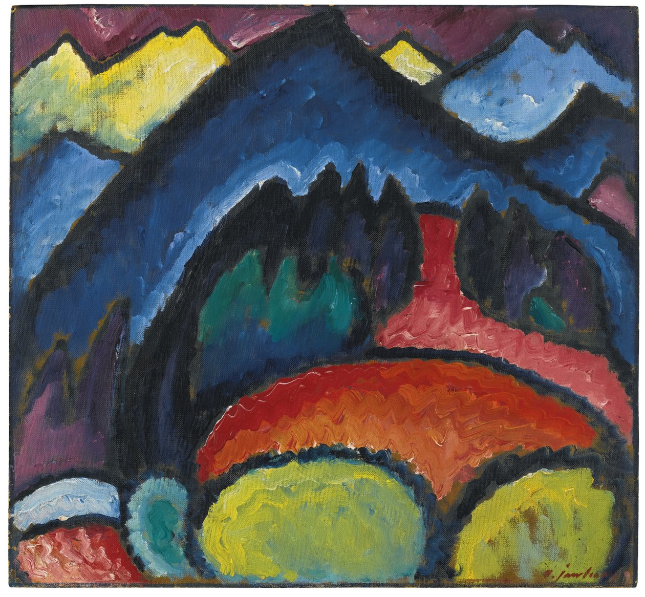 Oberstdorfbergen, 1912 av Alexej von Jawlensky