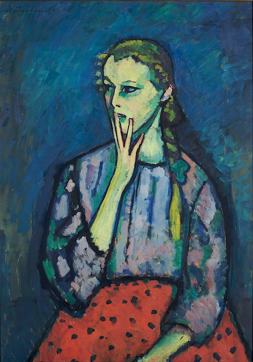 Porträtt av en flicka av Alexej von Jawlensky
