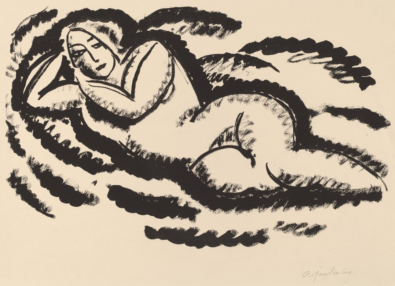 Liggande naken av Alexej von Jawlensky