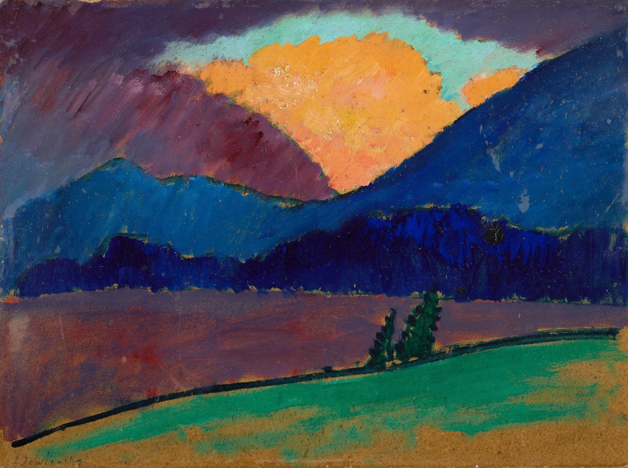 Sommarkväll i Murnau av Alexej von Jawlensky