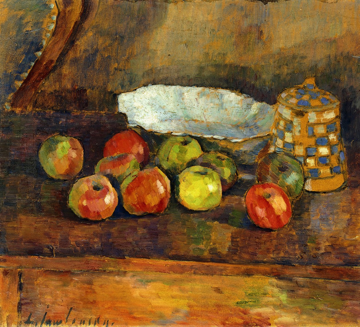 stilleben med äpplen; Stilleben med äpplen, c.1907 av Alexej von Jawlensky