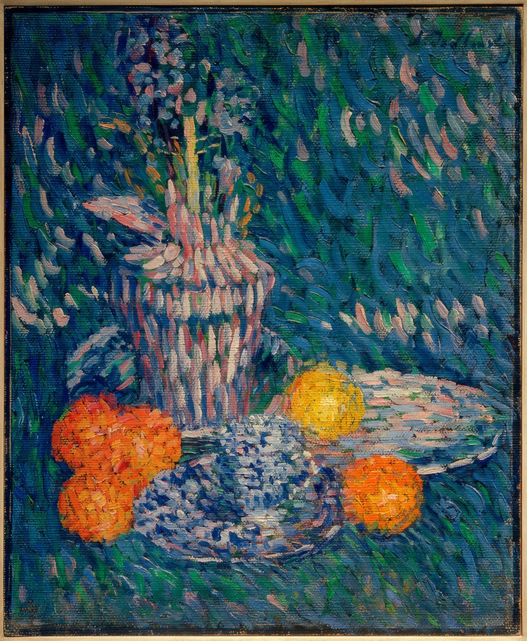 Stilleben med hyacint och apelsiner av Alexej von Jawlensky