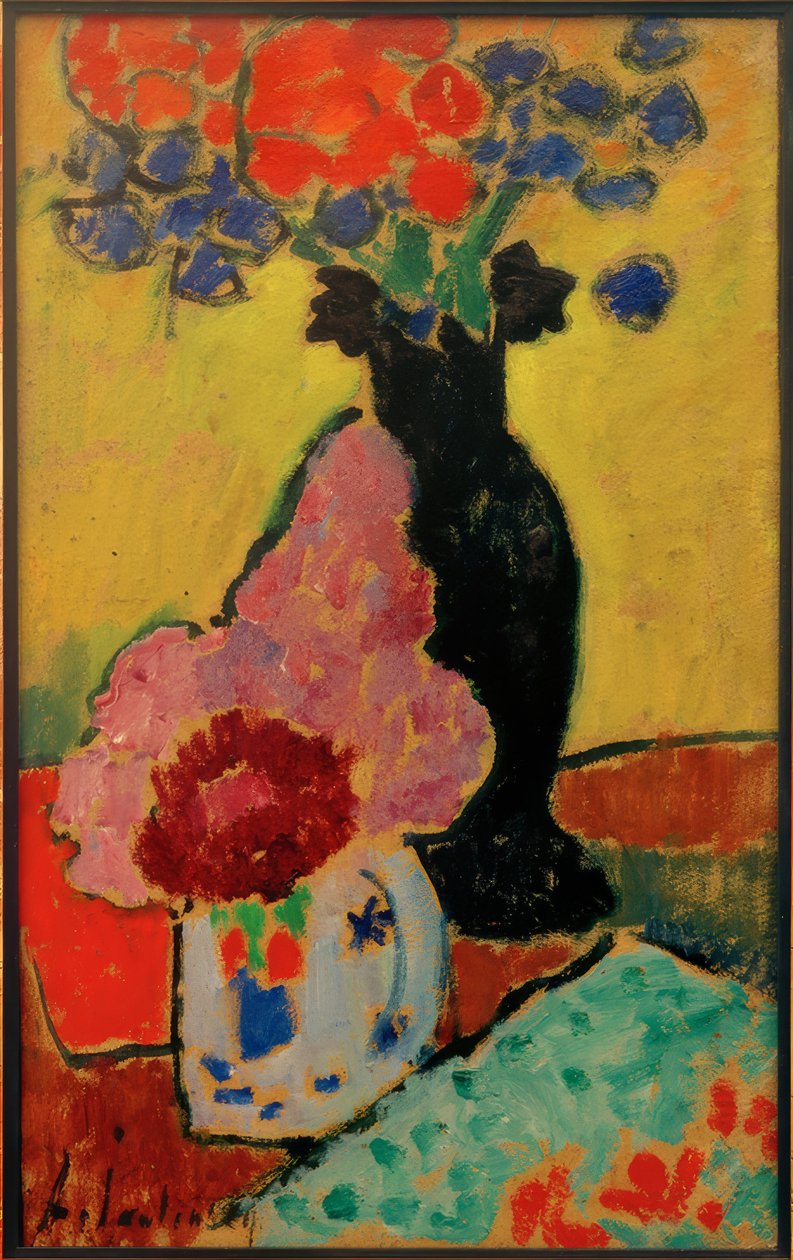 Stilleben med en svart vas av Alexej von Jawlensky