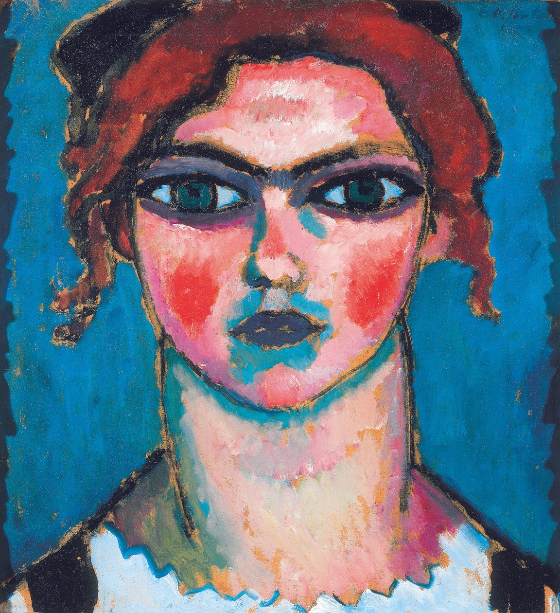 Ung kvinna med gröna ögon, ca 1910 av Alexej von Jawlensky