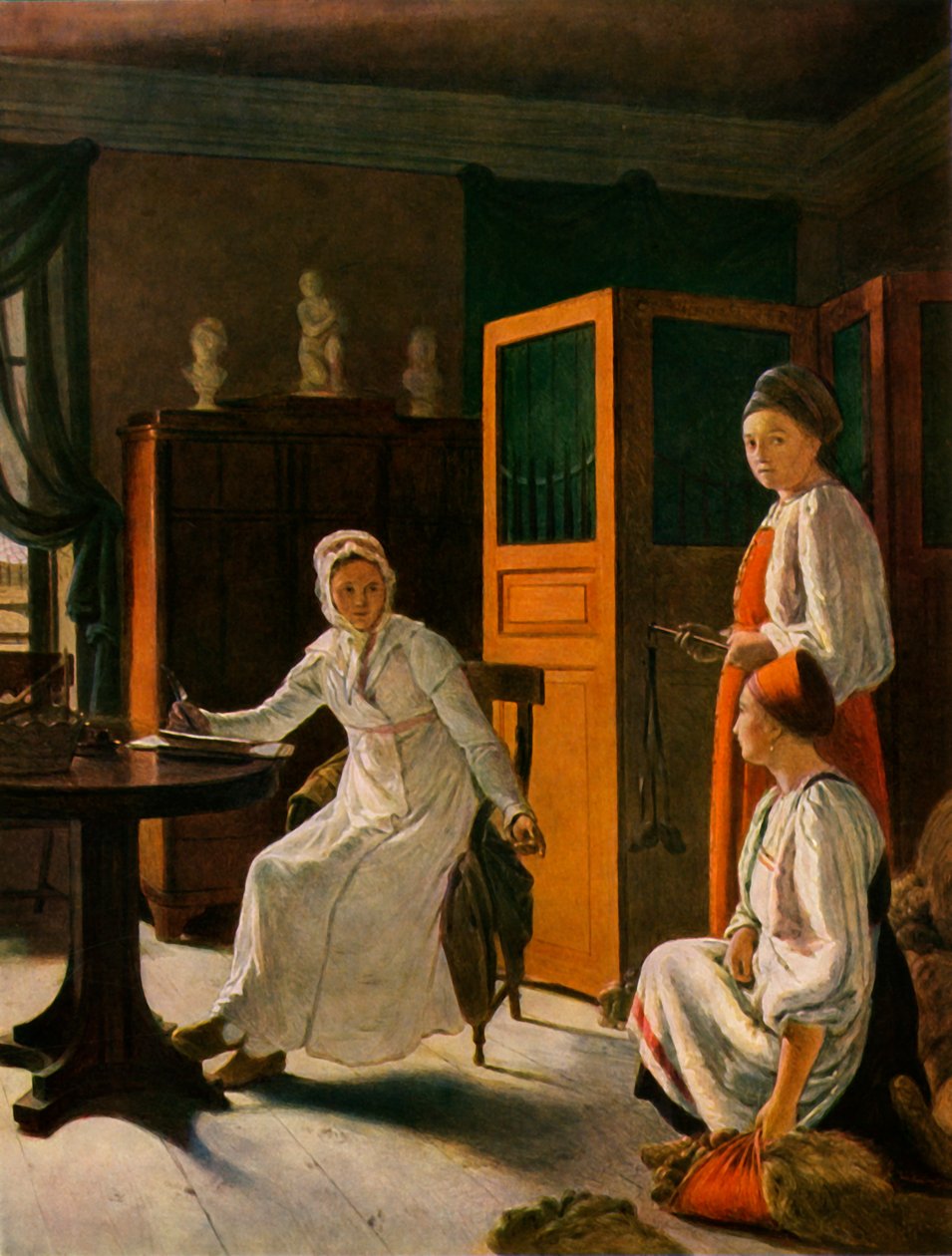 Godsägarnas fru på morgonen, 1823, 1965. av Alexey Venetsianov