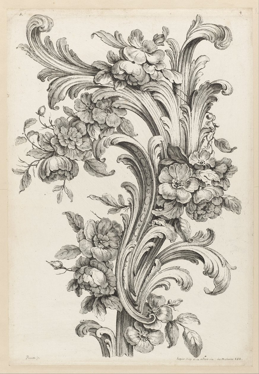 Blommig och Acanthus Leaf Design av Alexis Peyrotte
