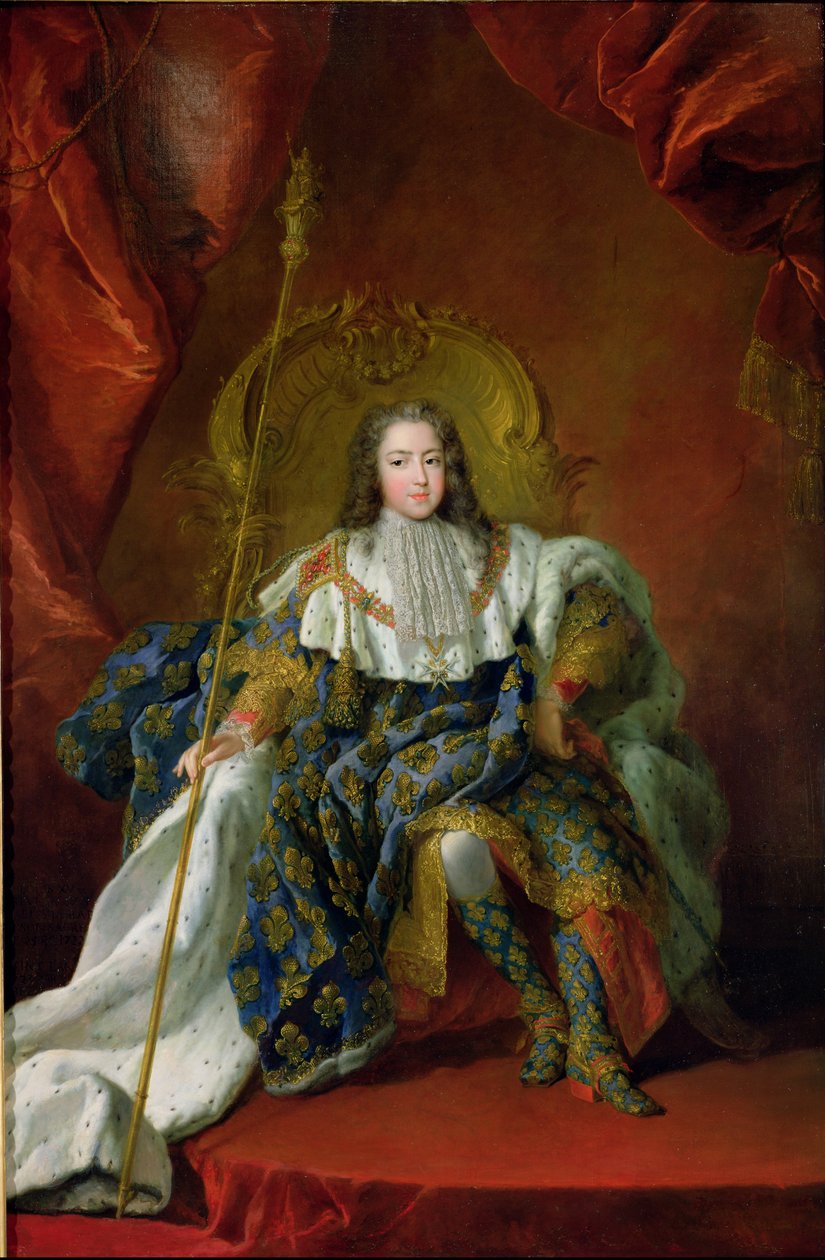 Ludvig XV (1710-74) 1723 swed av Alexis Simon Belle