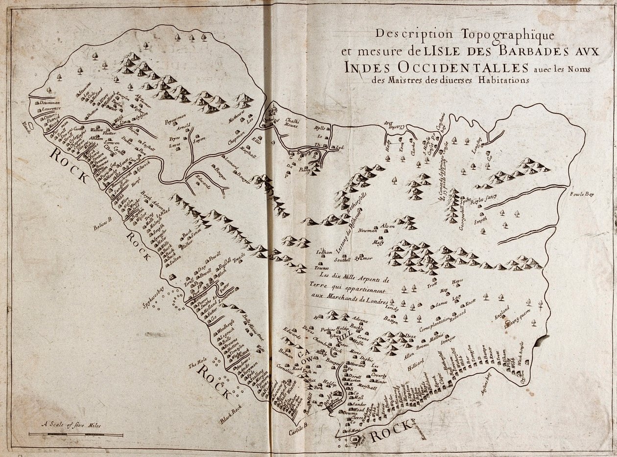 Isle of Barbados - av A av Alexis Hubert Jaillot