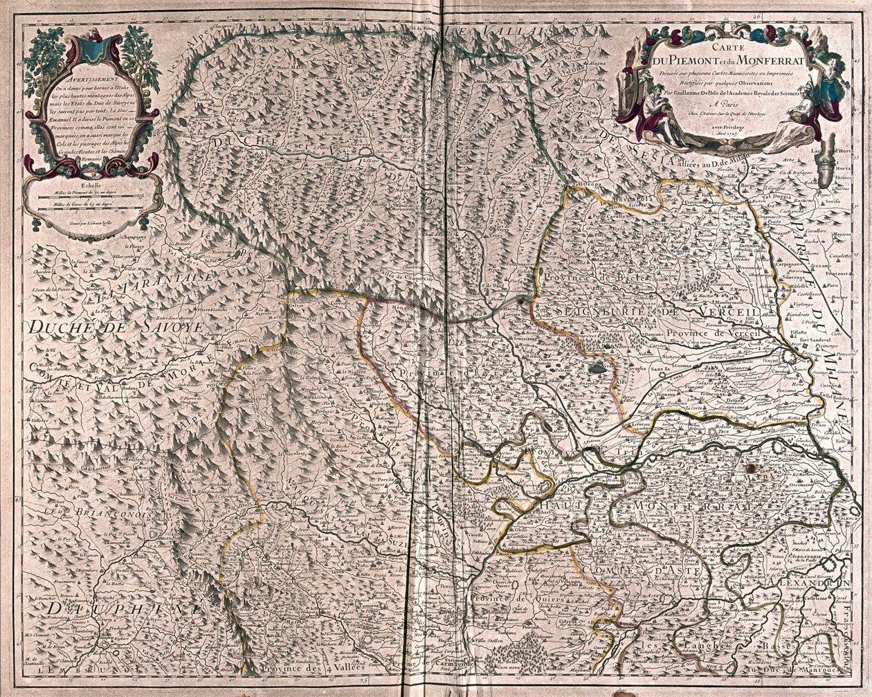 Piemonte och Monferrato, Italien - av A av Alexis Hubert Jaillot