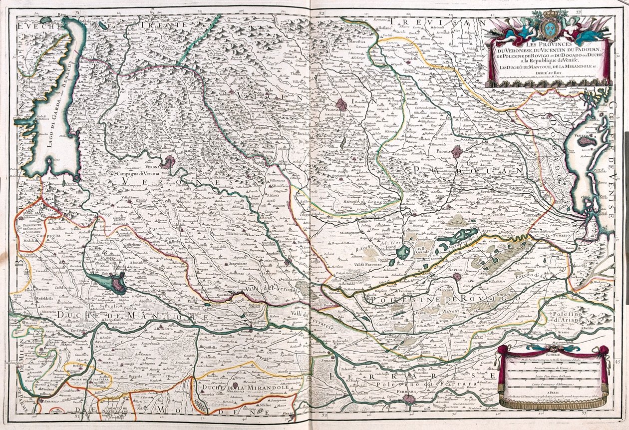 Verona, Vicenza, Padua, Polesine och Rovigo, Italien - av A av Alexis Hubert Jaillot