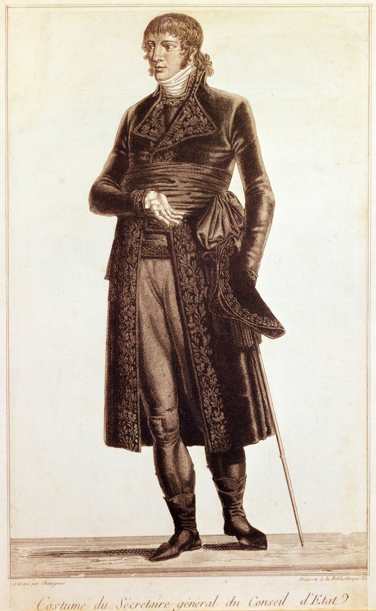 Kostym för statsrådets generalsekreterare, c.1804-10 av Alexis Chataigner