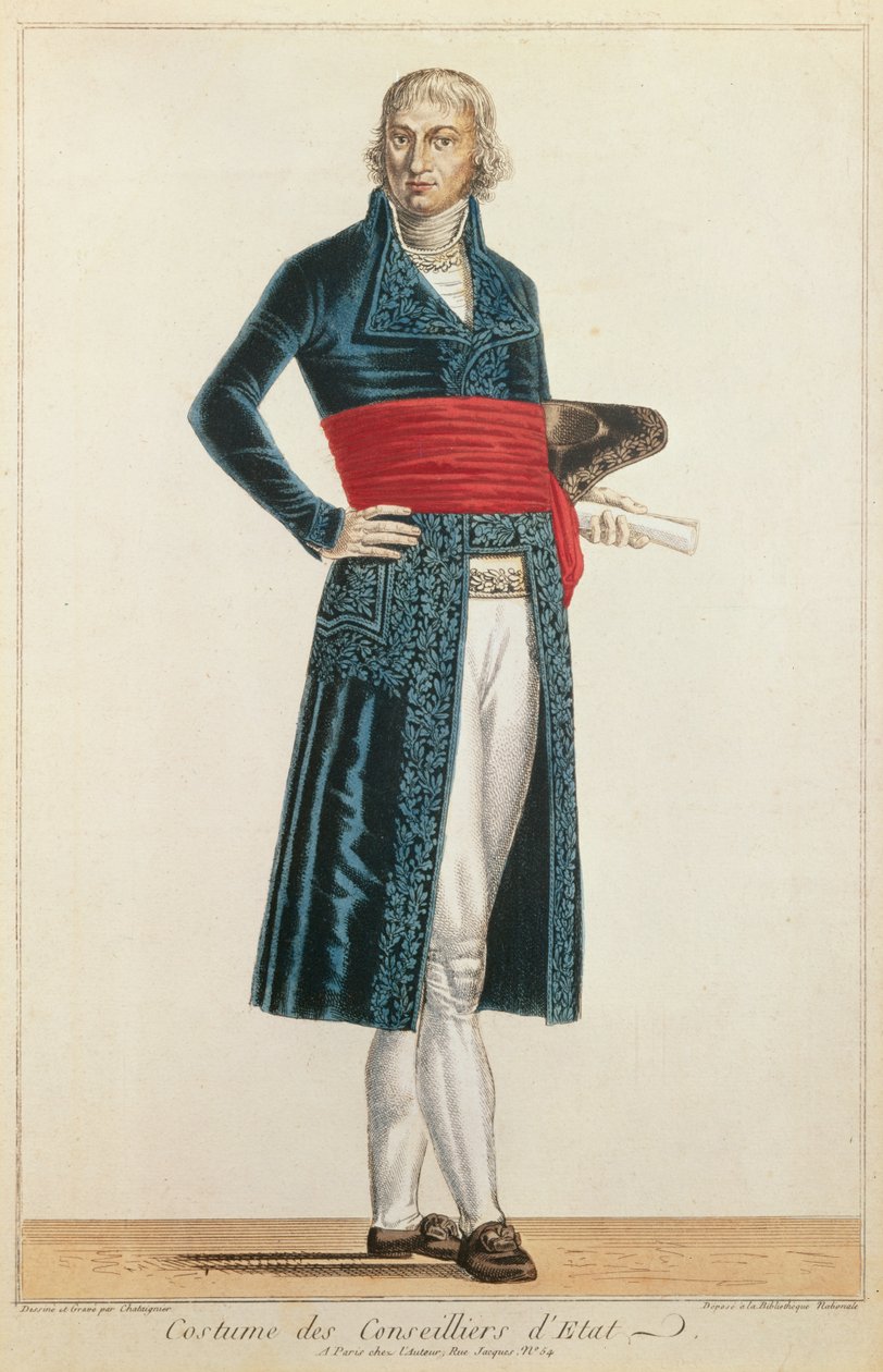 Uniform av statsrådet, ca 1804-10 (färgstick) av Alexis Chataigner