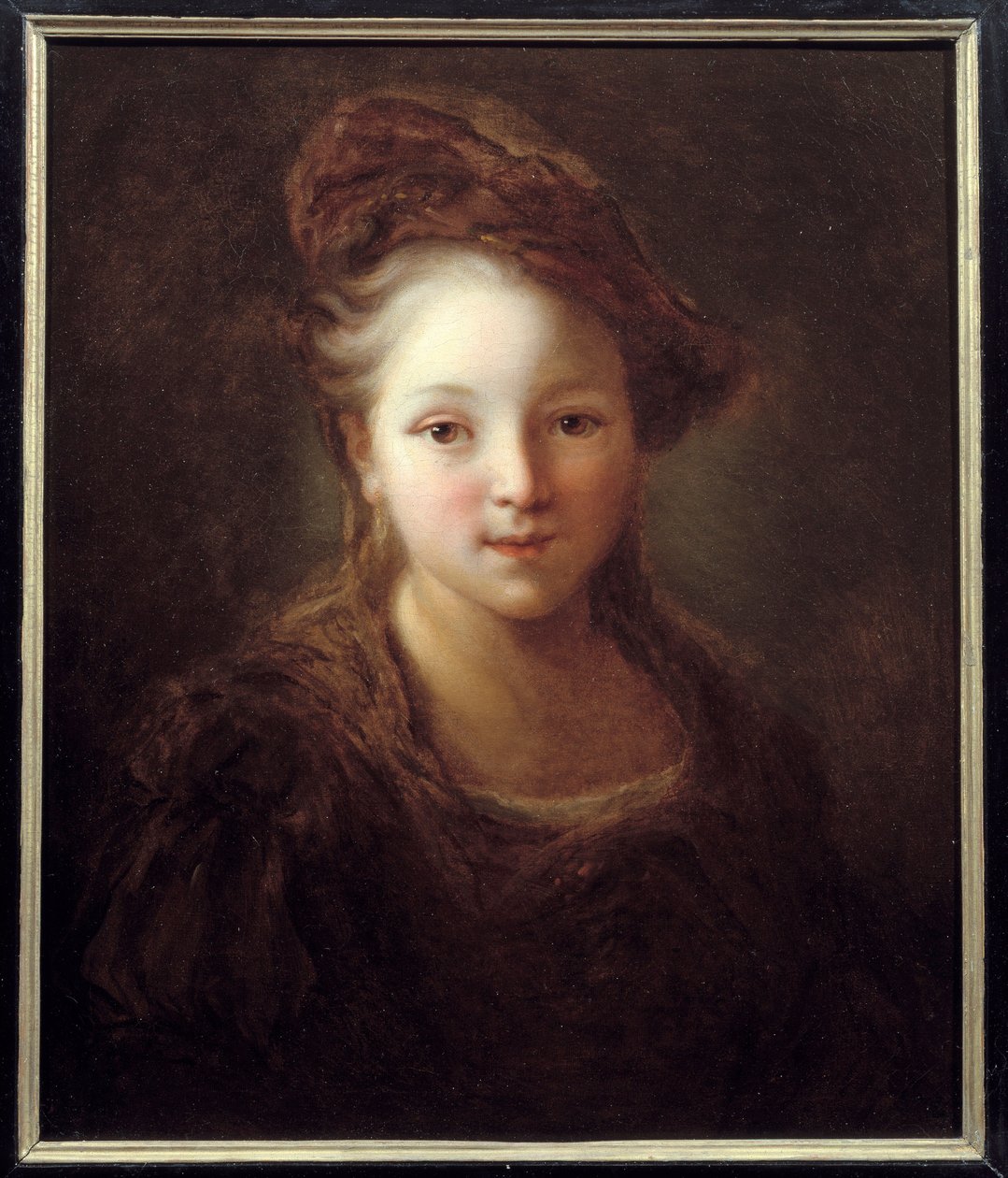 Porträtt av en ung flicka. Målning av Alexis Grimou (1680-1740), cirka 1720. Amiens, Musee De Picardie - Porträtt av en ung flicka. Målning av Jean Alexis Grimou (1680-1740), cirka 1720. Picardiemuseet, Amiens, Frankrike av Alexis Grimoux