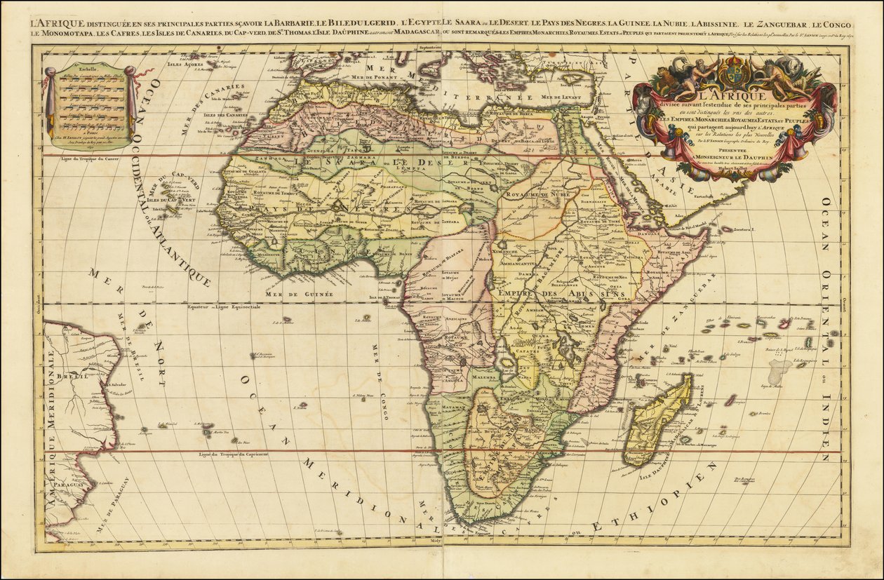 1692 års karta över Afrika av Alexis-Hubert Jaillot av Alexis Hubert Jaillot