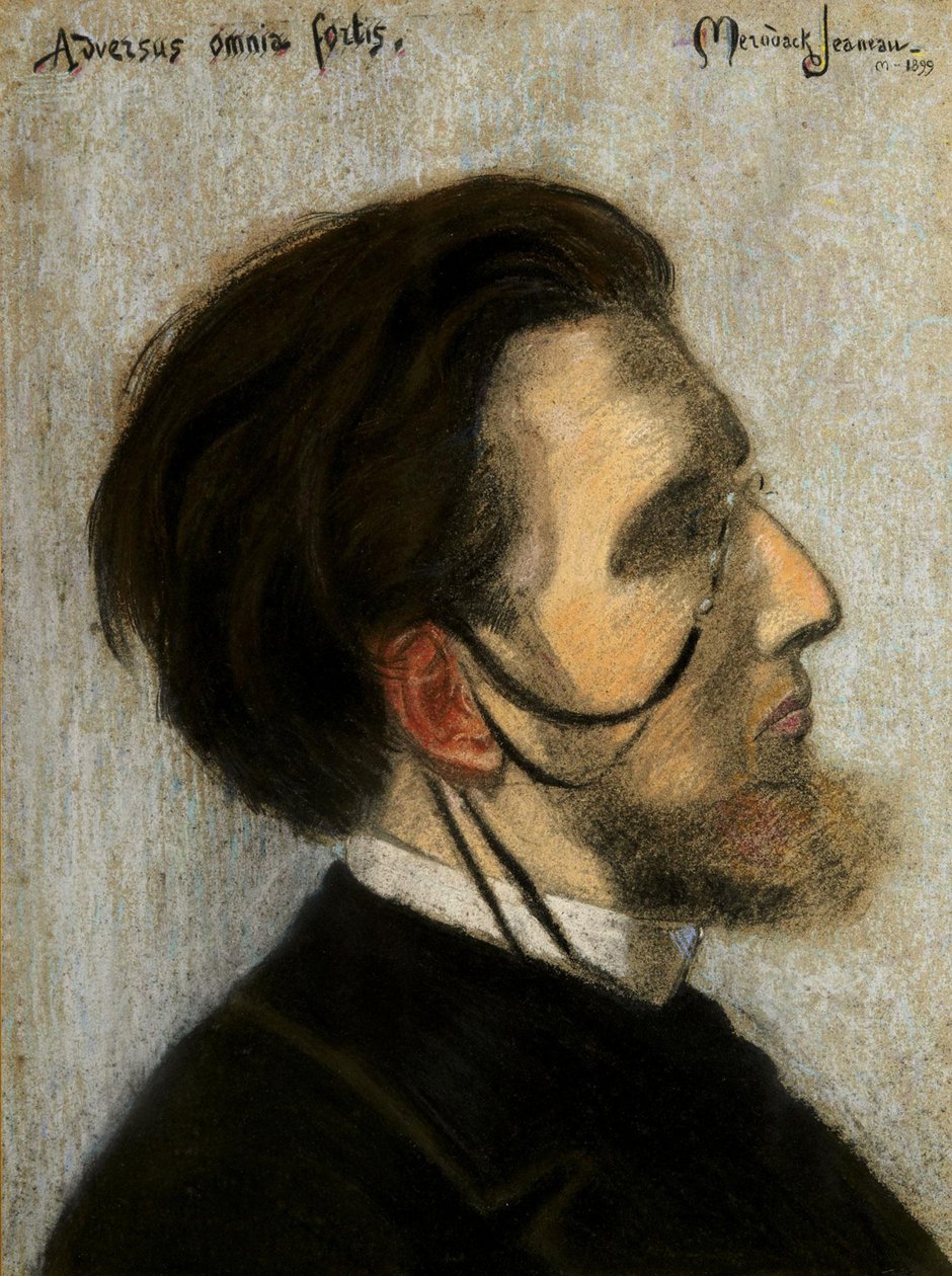Porträtt av kompositören Jean Huré 1877-1930, 1899. av Alexis Mérodack Jeanneau