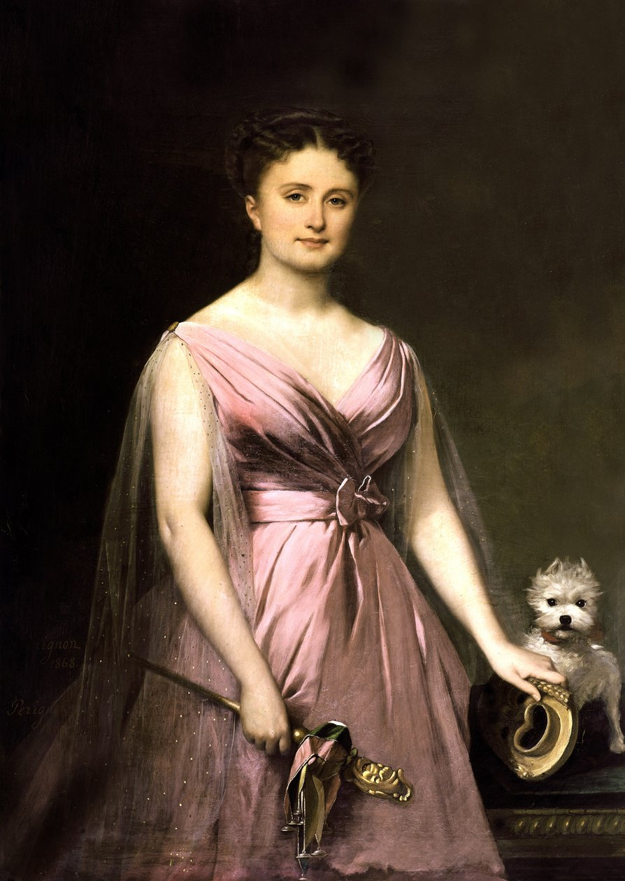 Porträtt av Hortense Schneider av Alexis Nicolas Perignon