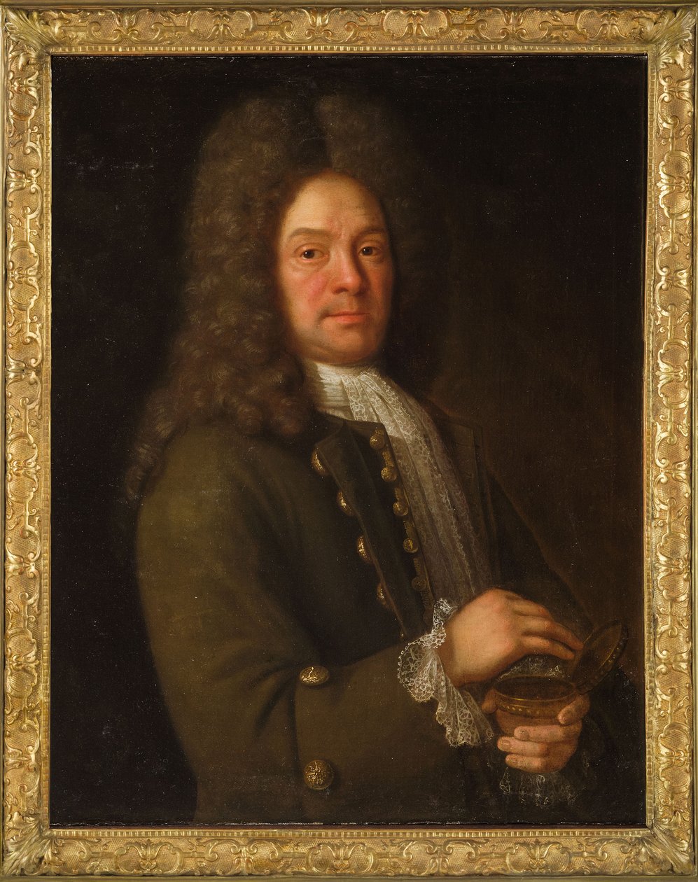 Porträtt av Simon Harcourt, 1:e Viscount Harcourt 1661-1727, första tredjedelen av 1700-talet. av Alexis Simon Belle