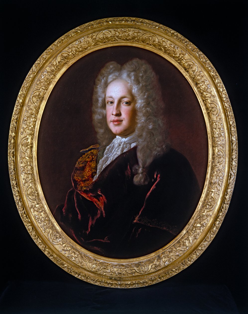 Porträtt av en gentleman (på duk, oval) av Alexis-Simon Belle