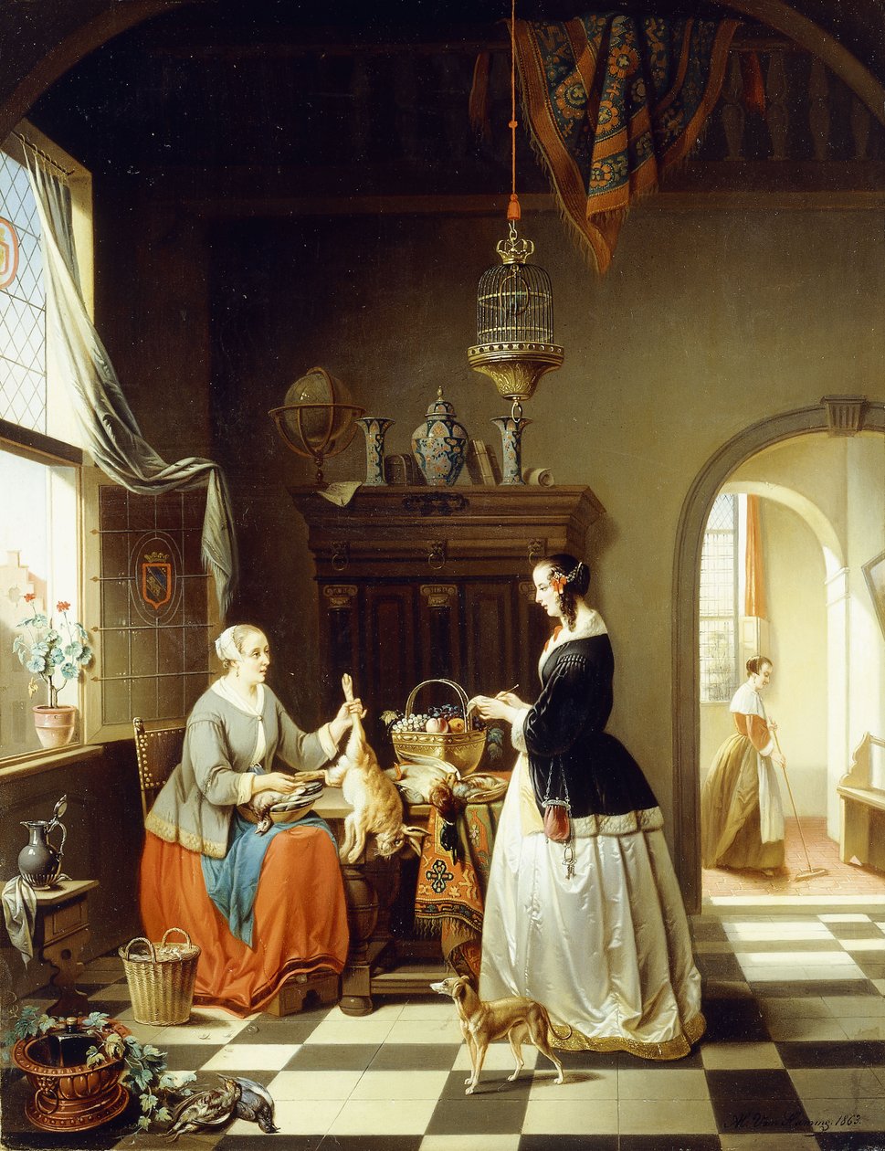 Planerar måltiden, 1863 av Alexis van Hamme