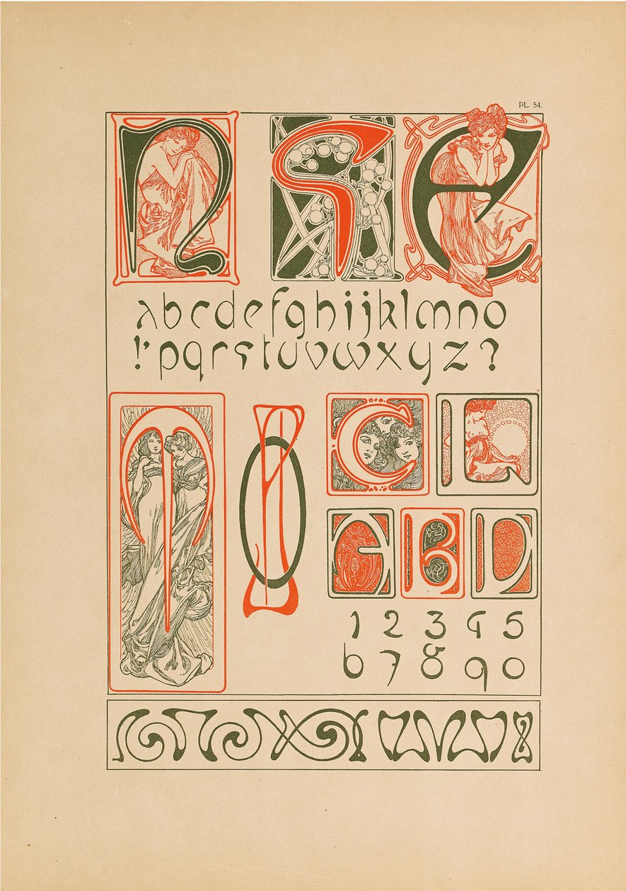 Dekorativa dokument, 1902. av Alfons Marie Mucha