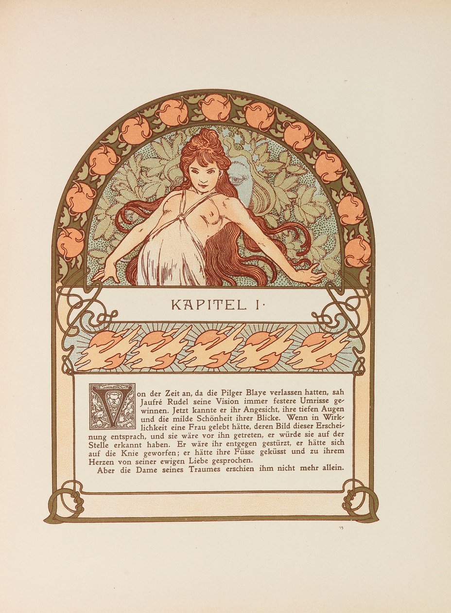 Ilsea, Princess of Tripoli av Robert de Flers, ca. 1900. av Alfons Marie Mucha