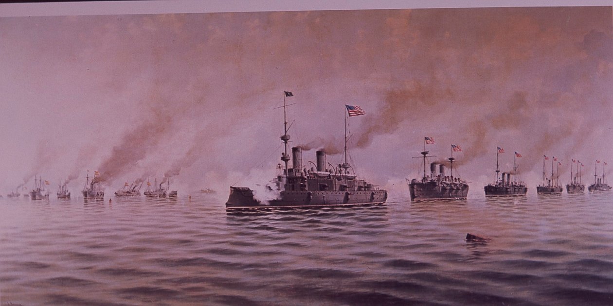 Spansk-amerikanska kriget 1898, slaget vid Manila Bay av Alfonso Sanz
