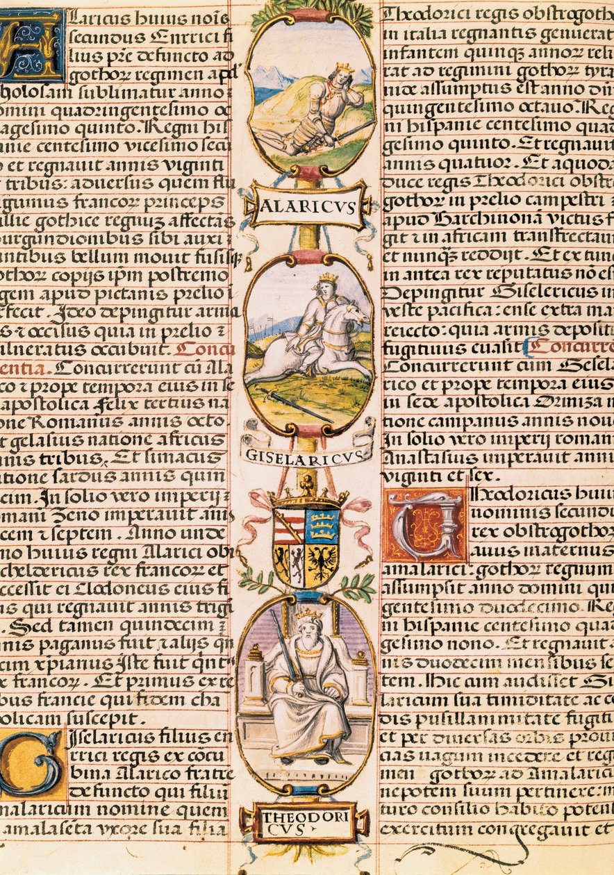 Genealogiskt träd för kungarna i Asturiens och Leons kungadömen, från "Genealogy of the Kings of Spain" av Alonso de Cartagena av Alfonso de Cartagena
