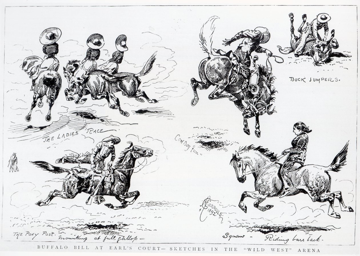 Skisser från Buffalo Bills Wild West Show på Earl