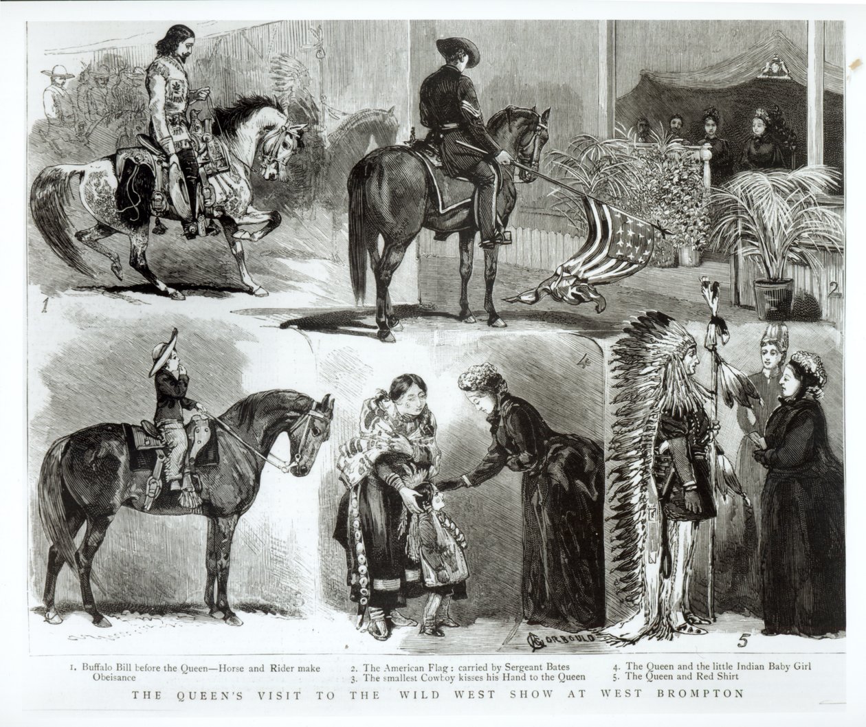 Drottningens besök på Wild West Show i West Brompton, 1887 av Alfred Chantrey Corbould