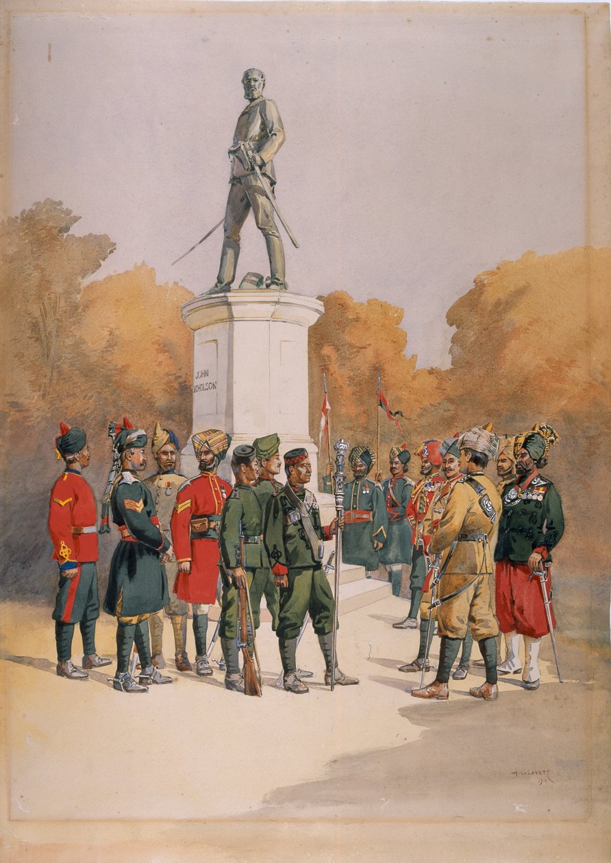 Kår närvarande vid belägringen och anfallet i Delhi, 1857, 1911 av Alfred Crowdy Lovett