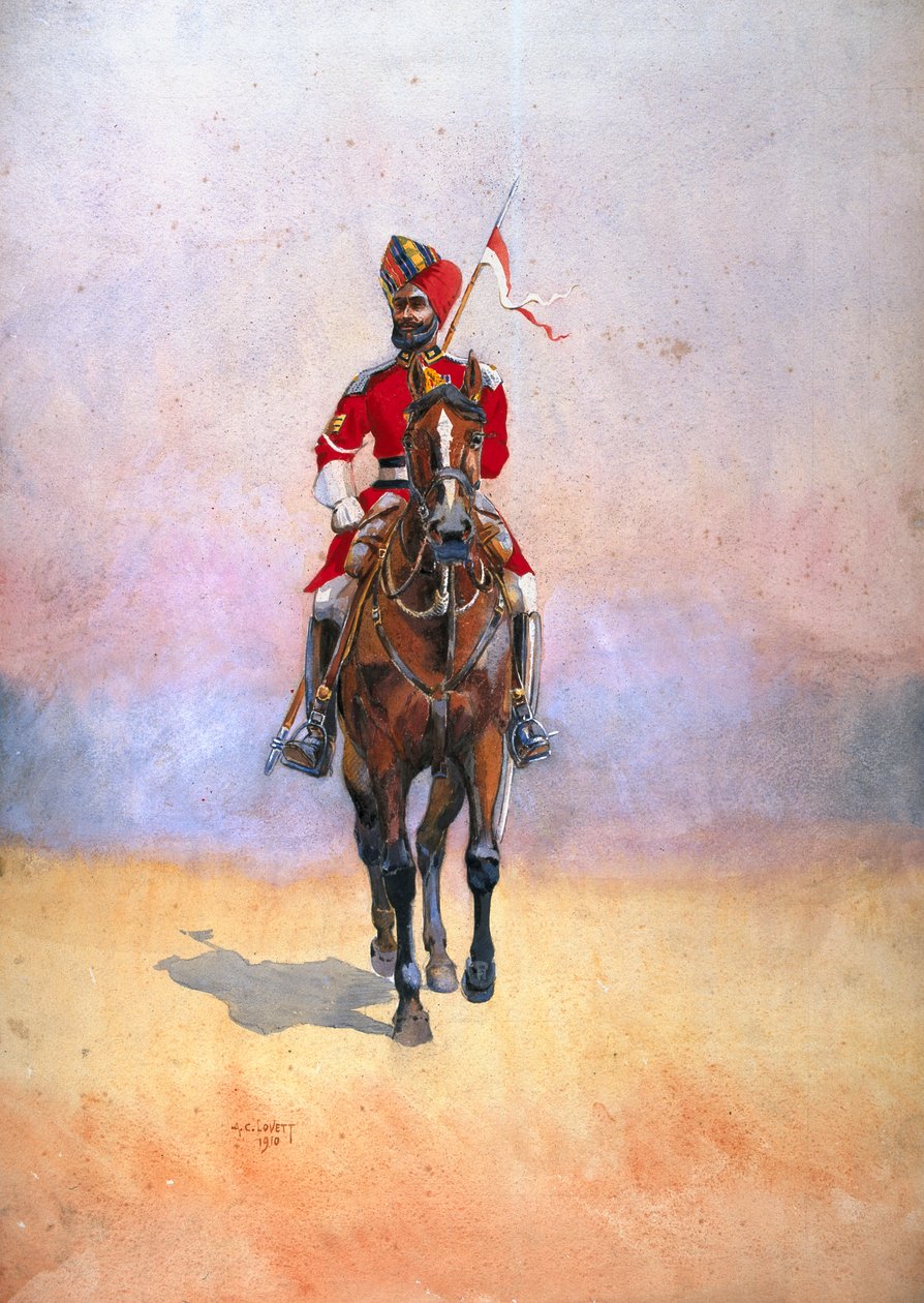 Guvernörens livvakt, Bombay, Musalman Rajput, illustration för 