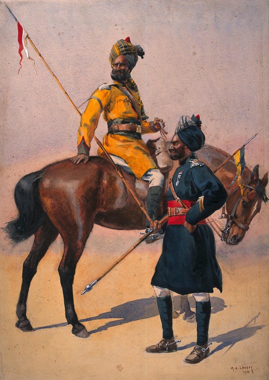 Soldater från 1:a hertigen av Yorks egna lanser (Skinners häst) Hindustani Musalman och 3:e Skinner