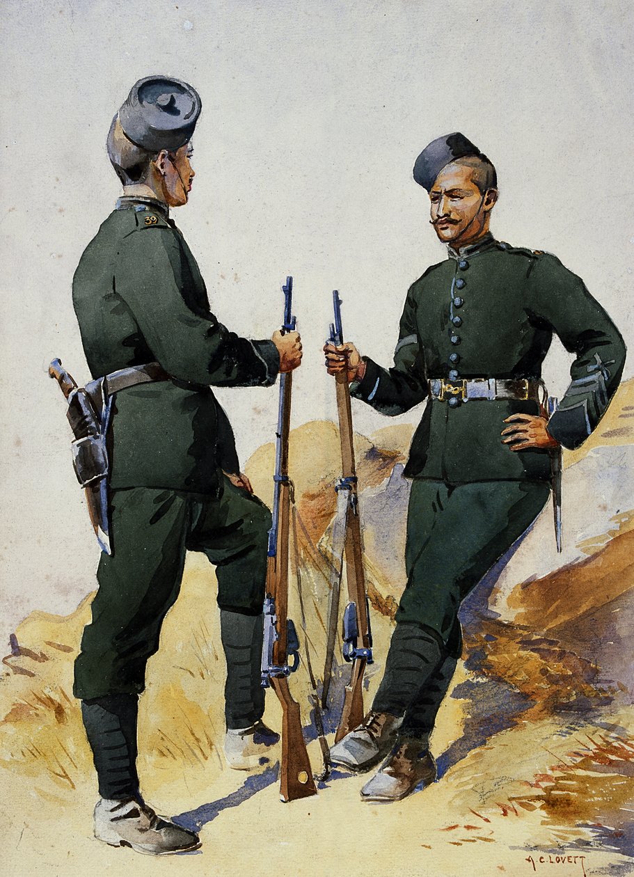 Soldiers of the 39th Garwhal Rifles, Garwhalis, illustration för 