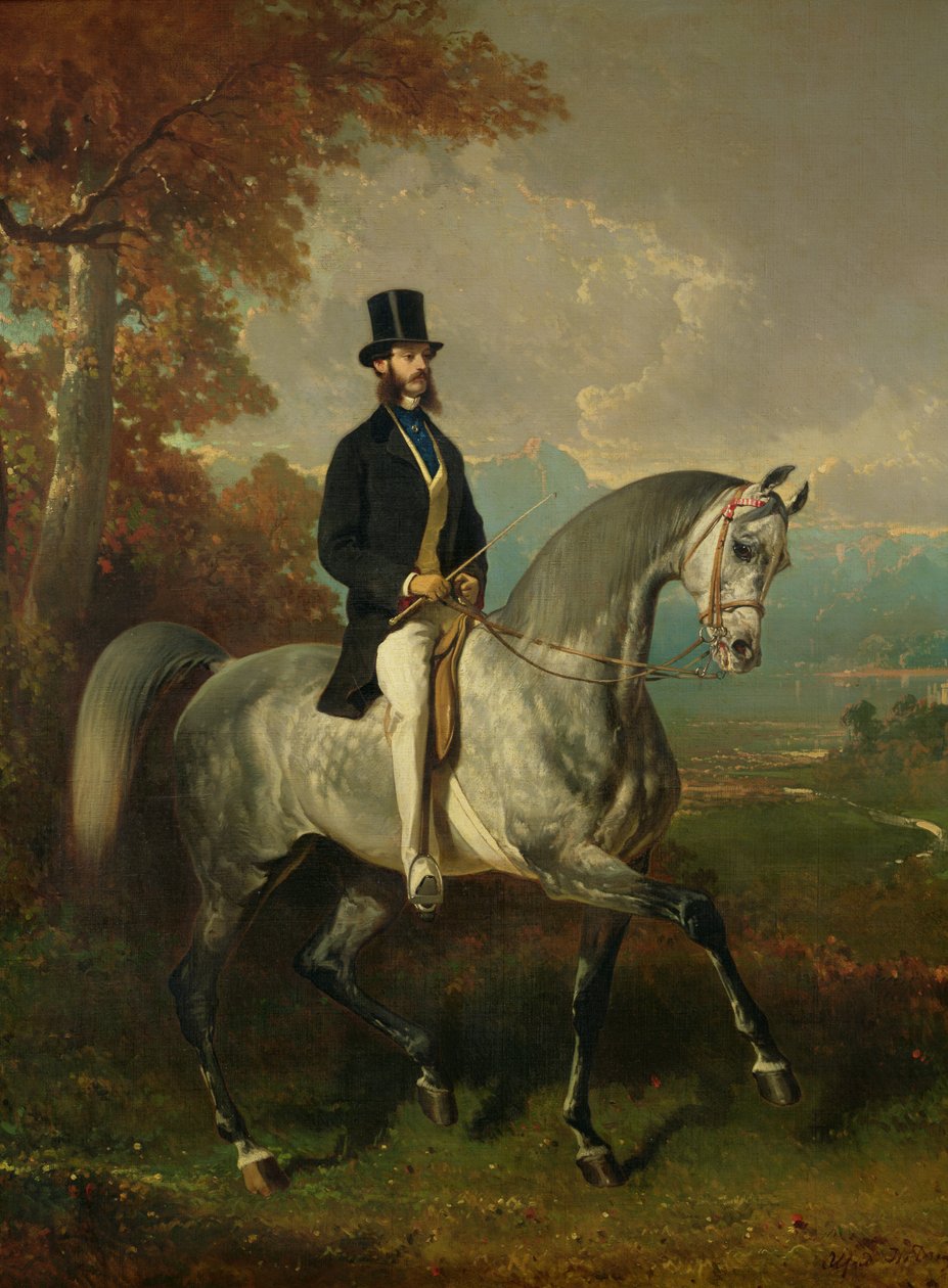 Greve Alfred de Montgomery (1810-91) 1850-60 av Alfred Dedreux