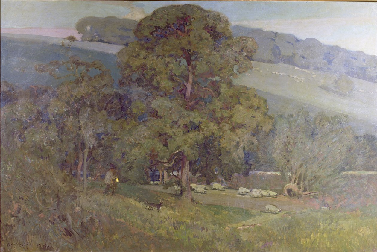 Månsken i Cotswolds, 1903 av Alfred East