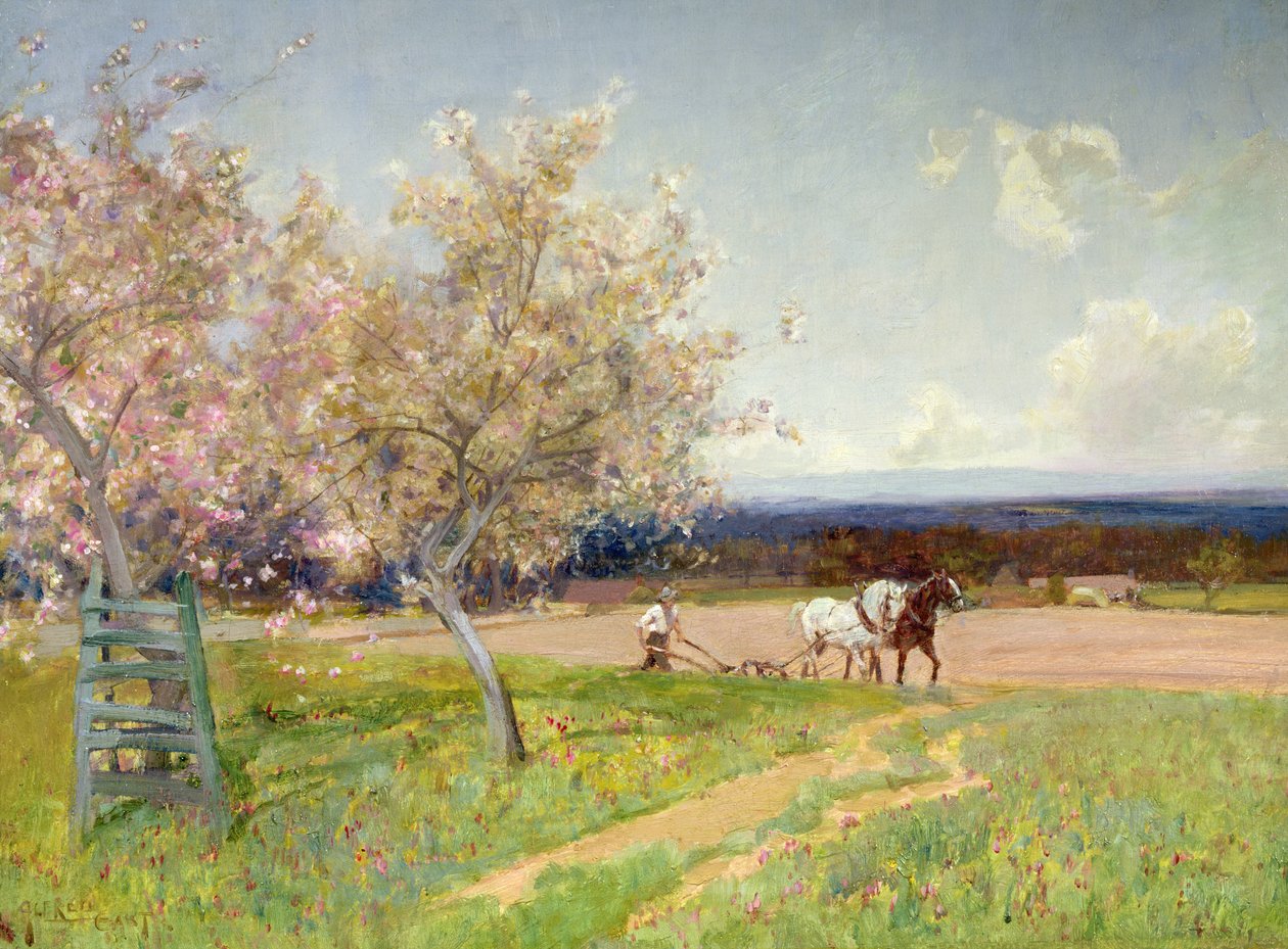 Vårplöjning, ca 1900 av Alfred East
