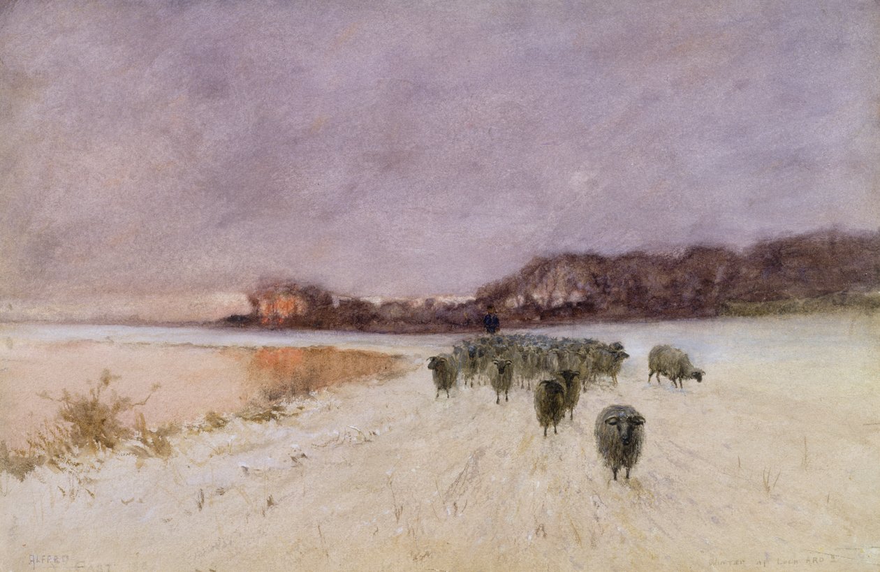 Vinter i Loch Ard av Alfred East