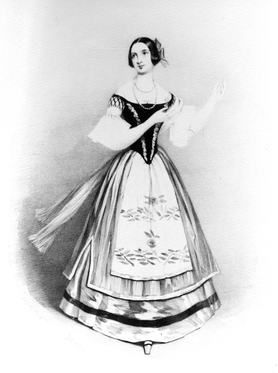 Fanny Persiani som Zerlina i Don Giovanni, graverad av Isaac Weld Taylor, 1838 av Alfred Edward Chalon