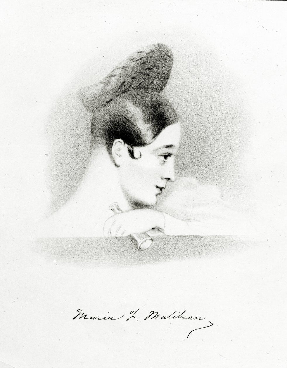 Marie Malibran, graveret af Richard James Lane, 1836 swed av Alfred Edward Chalon