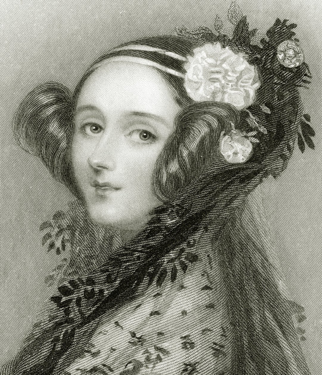 Porträtt av Augusta Ada King (1815-1852), grevinnan av Lovelace . av Alfred Edward Chalon