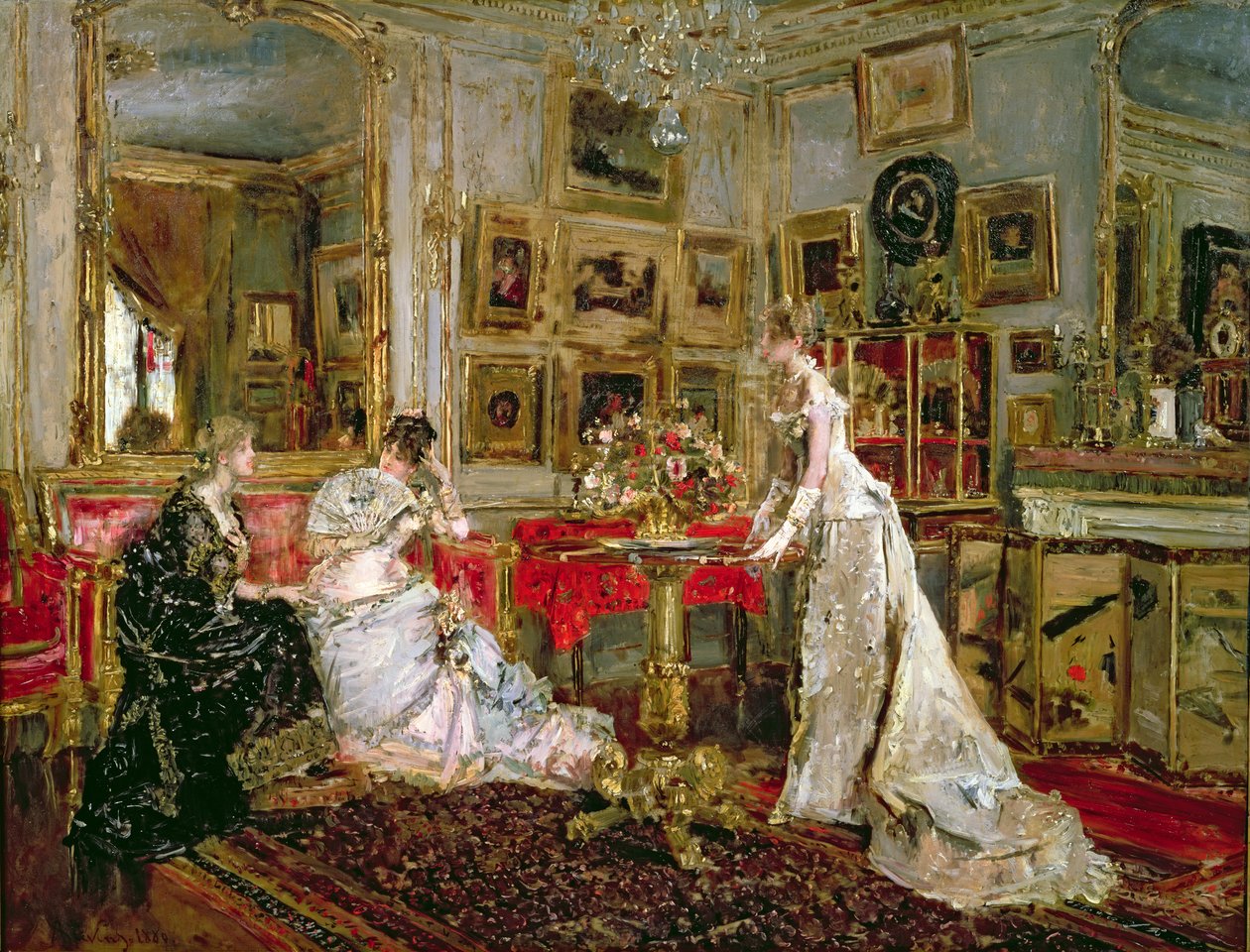 Besöker av Alfred Emile Stevens